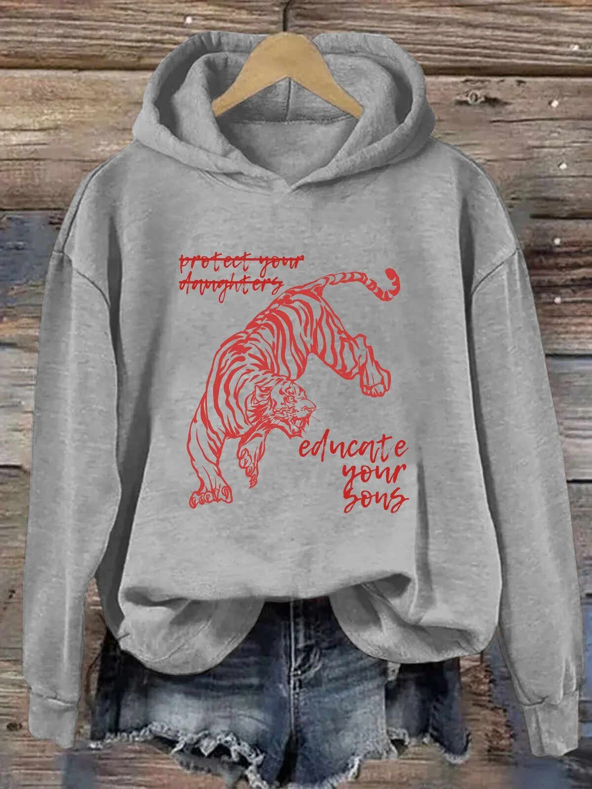 Protect Your Daughters Educate Your Sons Feminist Tiger Hoodie